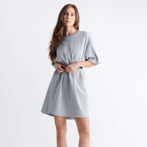 Emma Knudsen Heather Grey Oversized T-shirt Dress